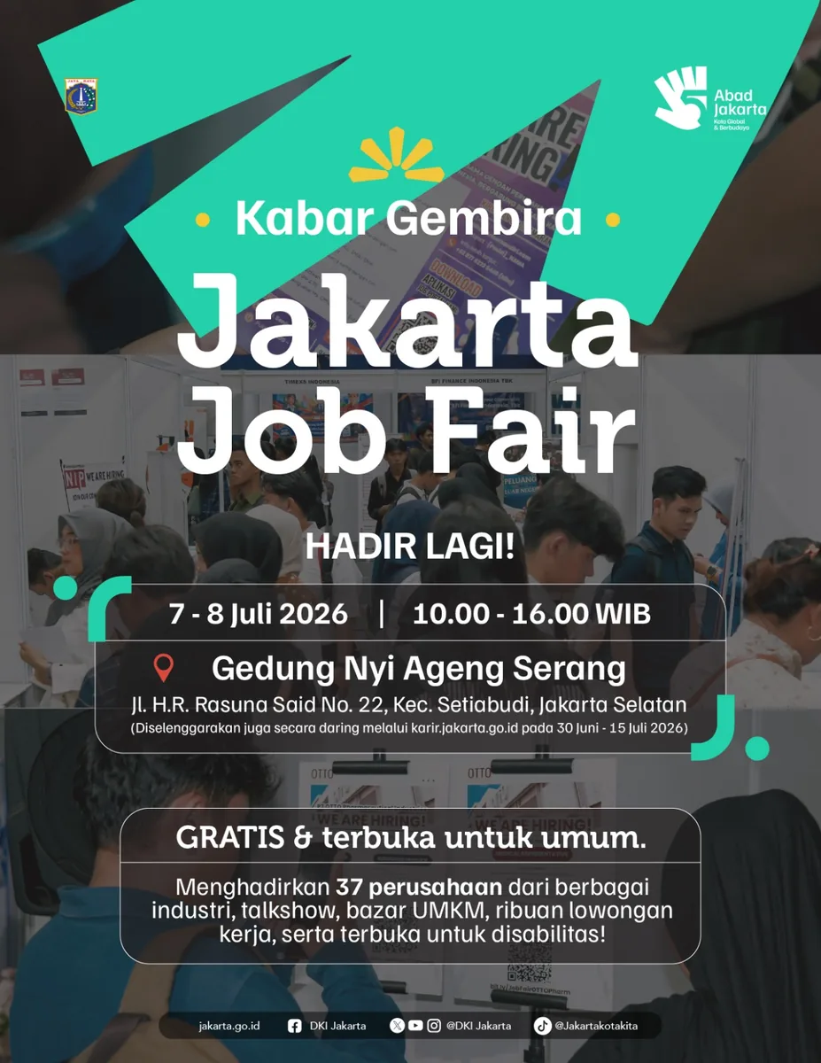 Job Fair Kabupaten Purbalingga 2026 (Suku Dinas TKTE Wilayah Kabupaten Purbalingga Barat) : 7-8 Juli 2026